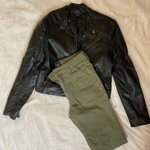 Ralph Biker Jacket & Olive Jeans